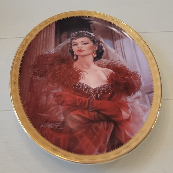 The Bradford Exchange Gone With The Wind Ruby Rebellion Commemorative Plate - Picture 2 of 7
